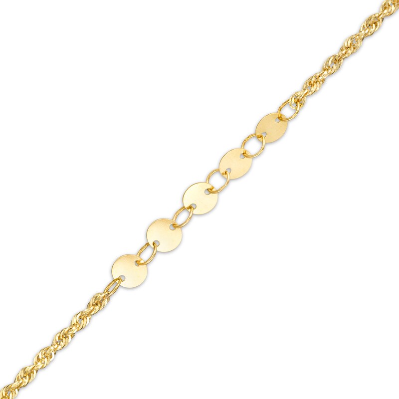 Main Image 1 of 4.0mm Disc Link Bracelet in 10K Gold - 7.5"
