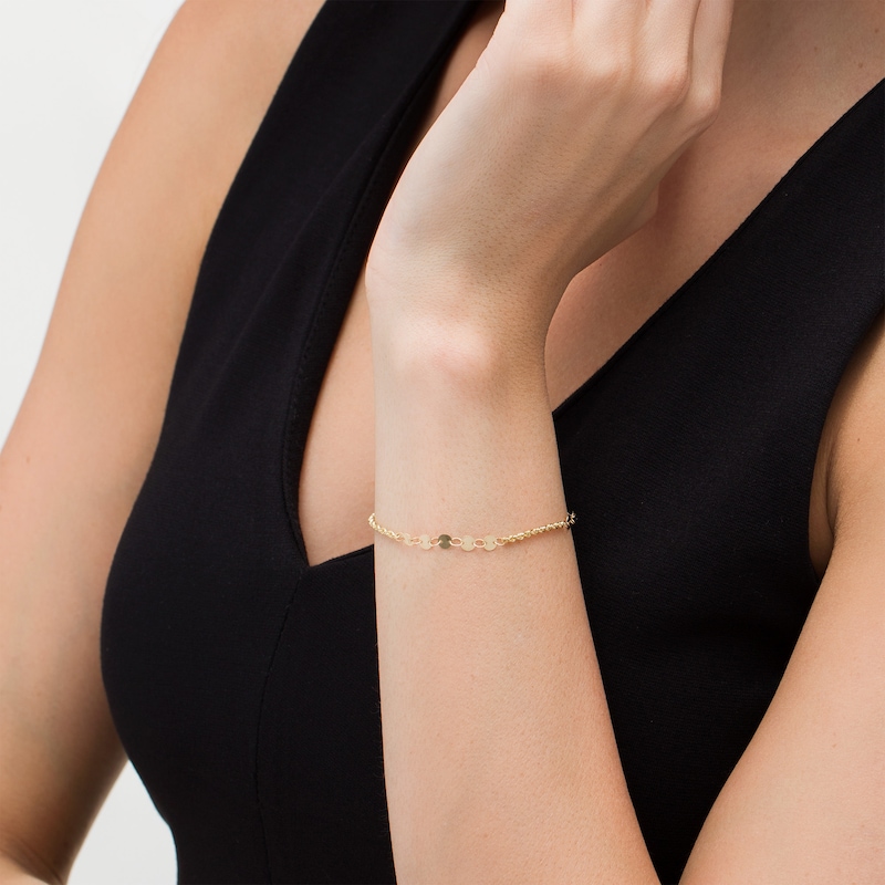 Main Image 2 of 4.0mm Disc Link Bracelet in 10K Gold - 7.5"