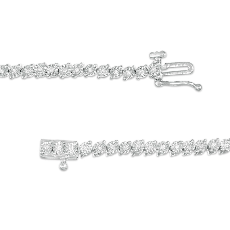 1/3 CT. T.W. Diamond Tennis Bracelet in Sterling Silver - 7.25"