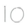 Thumbnail Image 1 of 3 CT. T.W. Diamond Inside-Out Hoop Earrings in 10K White Gold