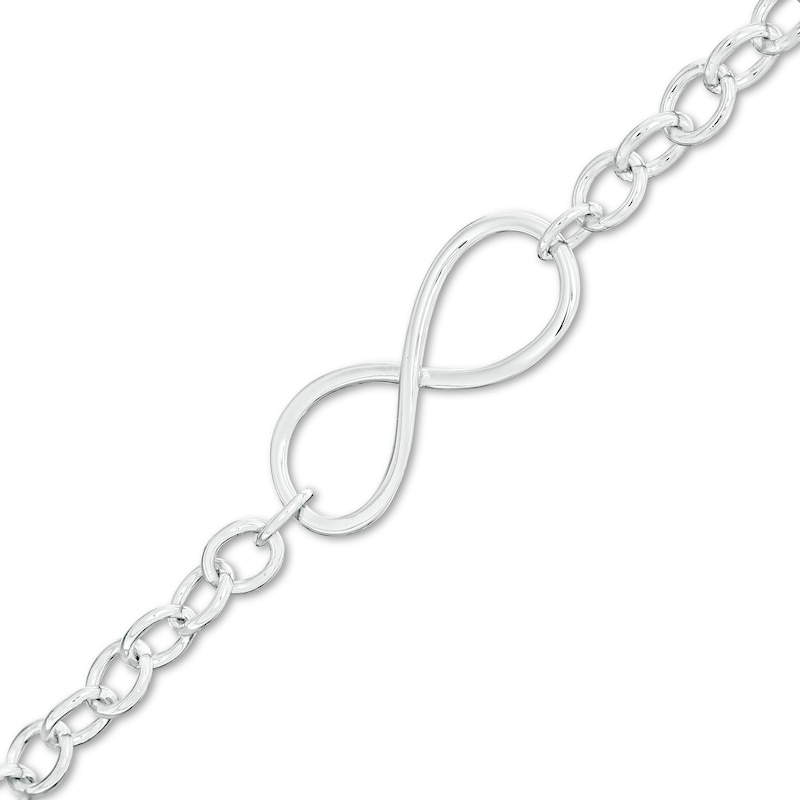 Main Image 1 of Infinity Link Bracelet in Sterling Silver - 7.5"