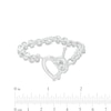 Thumbnail Image 2 of Heart Toggle Bracelet in Sterling Silver - 7.5"