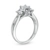Thumbnail Image 1 of 1 CT. T.W. Certified Princess-Cut Diamond Past Present Future® Engagement Ring in 14K White Gold (I/I2)