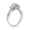 Thumbnail Image 2 of 1 CT. T.W. Certified Princess-Cut Diamond Past Present Future® Engagement Ring in 14K White Gold (I/I2)