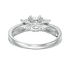 Thumbnail Image 2 of 1 CT. T.W. Certified Princess-Cut Diamond Past Present Future® Engagement Ring in 14K White Gold (I/I2)