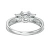 Thumbnail Image 3 of 1 CT. T.W. Certified Princess-Cut Diamond Past Present Future® Engagement Ring in 14K White Gold (I/I2)