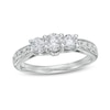 Thumbnail Image 0 of 1 CT. T.W. Diamond Past Present Future® Engagement Ring in 10K White Gold