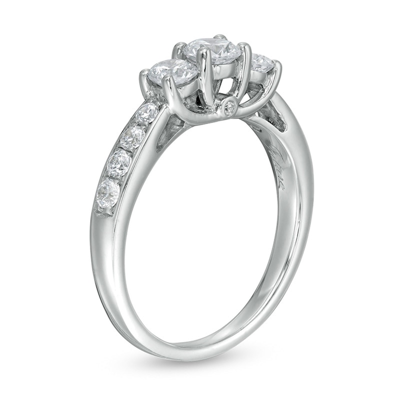 1 CT. T.W. Diamond Past Present Future® Engagement Ring in 10K White Gold