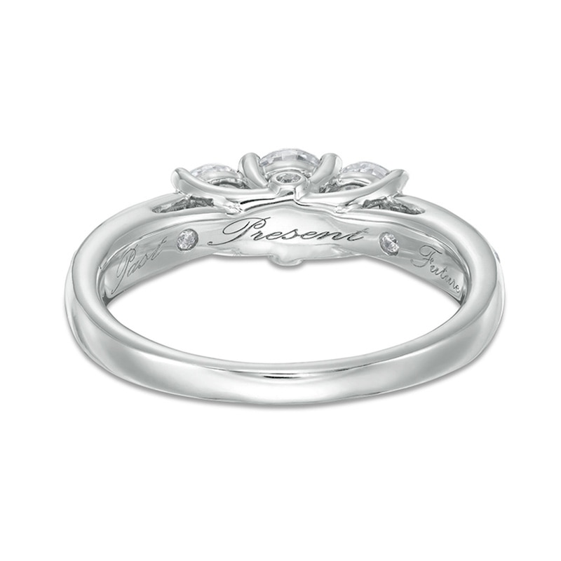 1 CT. T.W. Diamond Past Present Future® Engagement Ring in 10K White Gold