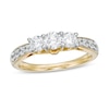 Thumbnail Image 0 of 1 CT. T.W. Diamond Past Present Future® Engagement Ring in 10K Gold