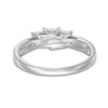 Thumbnail Image 3 of 1 CT. T.W. Princess-Cut Diamond Past Present Future® Engagement Ring in 10K White Gold