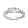 Thumbnail Image 4 of 1 CT. T.W. Princess-Cut Diamond Past Present Future® Engagement Ring in 10K White Gold