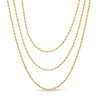 Thumbnail Image 0 of 1.6mm Rope Chain Triple Strand Necklace in 14K Gold