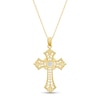 Thumbnail Image 1 of Beaded Gothic-Style Cross Pendant in 10K Two-Tone Gold