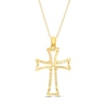 Thumbnail Image 1 of Open Flared "X" Cross Pendant in 10K Gold