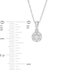 Thumbnail Image 1 of 1/4 CT. T.W. Baguette and Round Diamond Frame Pendant in 10K White Gold