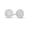 Thumbnail Image 0 of 1/4 CT. T.W. Baguette and Round Diamond Frame Stud Earrings in 10K White Gold