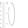 1/3 CT. T.W. Diamond Hoop Earrings in 10K White Gold