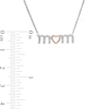 Thumbnail Image 2 of 1/20 CT. T.W. Diamond "mom" Heart Necklace in Sterling Silver and 10K Rose Gold