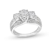 Thumbnail Image 1 of 1-1/2 CT. T.W. Diamond Past Present Future® Engagement Ring in 14K White Gold