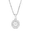 Thumbnail Image 1 of 1/2 CT. T.W. Diamond Frame Pendant in 14K White Gold (I/I2)