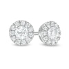 Thumbnail Image 1 of 1/4 CT. T.W. Diamond Frame Stud Earrings in 14K White Gold (I/I2)