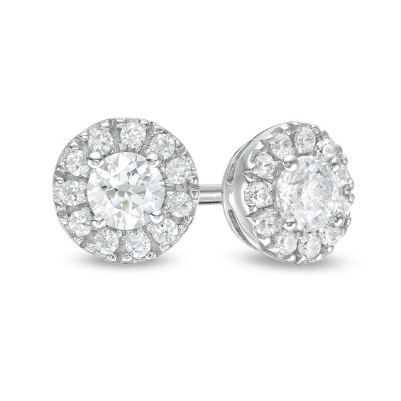 1/4 Ct. T.W. Diamond Double Frame with Scroll Edge Stud Earrings in Sterling Silver