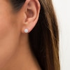 1/2 CT. T.W. Diamond Frame Stud Earrings in 14K White Gold (I/I2)