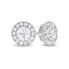 Thumbnail Image 1 of 1 CT. T.W. Diamond Frame Stud Earrings in 14K White Gold (I/I2)