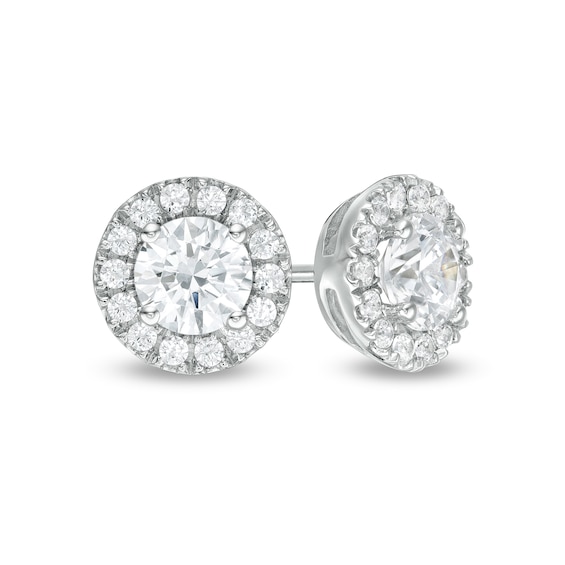 1 CT. T.W. Diamond Frame Stud Earrings in 14K White Gold (I/I2) 1 CT. T.W. Diamond Frame Stud Earrings in 14K White Gold (I/I2)