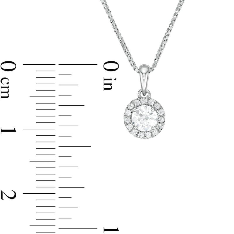 Main Image 3 of 1/3 CT. T.W. Diamond Frame Pendant in 14K White Gold (I/I2)