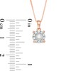 Thumbnail Image 3 of 1/4 CT. T.W. Diamond Frame Pendant in 10K Rose Gold