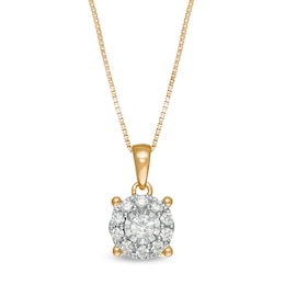 1/4 CT. T.W. Diamond Frame Pendant in 10K Gold