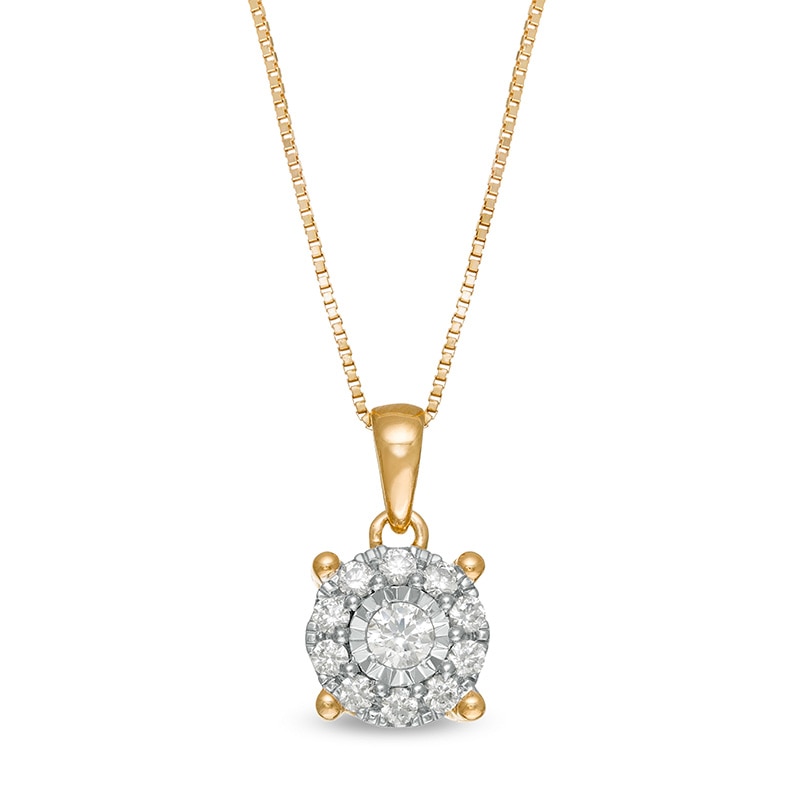 1/4 CT. T.W. Diamond Frame Pendant in 10K Gold