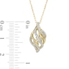 Thumbnail Image 2 of Wonder Woman™ Collection 1/5 CT. T.W. Diamond Flame Pendant in 10K Gold
