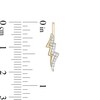 Thumbnail Image 3 of Wonder Woman™ Collection 1/8 CT. T.W. Diamond Lightning Bolt Crawler Earrings in 10K Gold