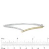 Thumbnail Image 3 of Wonder Woman™ Collection 1/4 CT. T.W. Diamond Lasso Hinged Bangle in Sterling Silver and 10K Gold