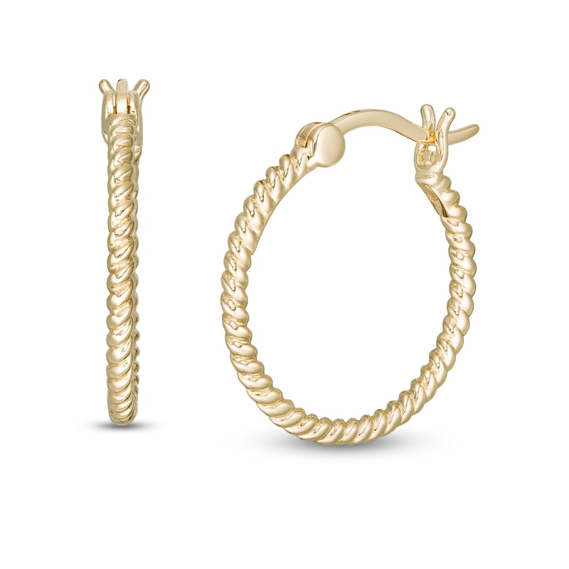 Main Image 1 of Wonder Woman™ Collection 20.0mm Lasso Hoop Earrings in 10K Gold
