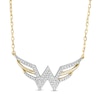 Thumbnail Image 1 of Wonder Woman™ Collection 1/8 CT. T.W. Diamond Symbol Necklace in 10K Gold
