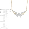 Thumbnail Image 3 of Wonder Woman™ Collection 1/8 CT. T.W. Diamond Symbol Necklace in 10K Gold