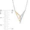 Thumbnail Image 3 of Wonder Woman™ Collection 1/10 CT. T.W. Diamond "Bracelets of Submission" Necklace in Sterling Silver and 10K Gold