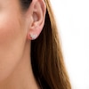 Thumbnail Image 2 of Wonder Woman™ Collection 1/8 CT. T.W. Diamond Symbol Stud Earrings in 10K Gold