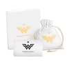 Thumbnail Image 3 of Wonder Woman™ Collection 1/8 CT. T.W. Diamond Symbol Stud Earrings in 10K Gold