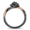 Thumbnail Image 3 of Enchanted Disney Villains Maleficent 1/6 CT. T.W. Black Diamond Ring in Sterling Silver and 10K Rose Gold