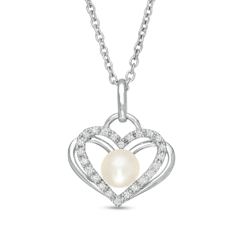 Sterling silver engraved hearts necklace for love outline heart jewelry and tiny moonstone anniversary gift for her