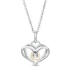 Thumbnail Image 3 of The Kindred Heart from Vera Wang Love Collection Freshwater Cultured Pearl and Diamond Pendant in Sterling Silver-19"
