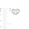 The Kindred Heart from Vera Wang Love Collection Cultured Freshwater Pearl and Diamond Stud Earrings in Sterling Silver
