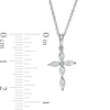 Thumbnail Image 2 of 1/15 CT. T.W. Diamond Marquise Shape Cross Pendant in Sterling Silver