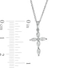 Thumbnail Image 3 of 1/15 CT. T.W. Diamond Marquise Shape Cross Pendant in Sterling Silver