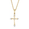 Thumbnail Image 1 of 1/20 CT. T.W. Diamond Flared Cross Pendant in 10K Gold